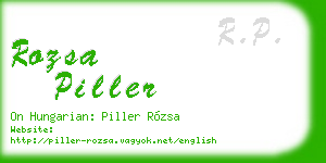 rozsa piller business card