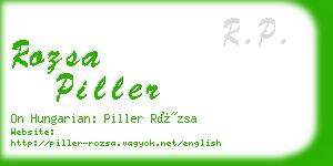 rozsa piller business card